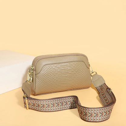 Emma - Stilfuld crossbody-lædertaske med alligatormønster -