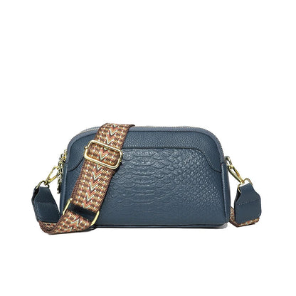 Emma - Stilfuld crossbody-lædertaske med alligatormønster -