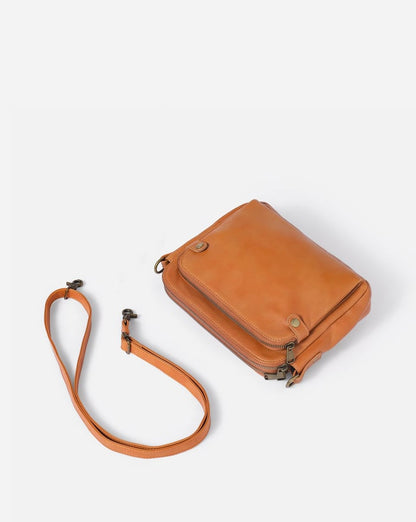 Amelia - Håndlavet crossbody-skuldertaske i vegansk læder