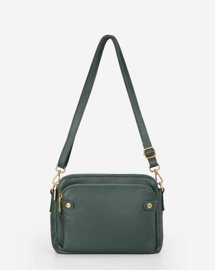 Amelia - Håndlavet crossbody-skuldertaske i vegansk læder