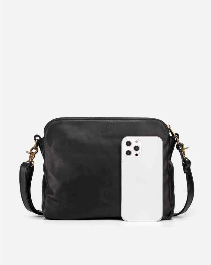 Amelia - Håndlavet crossbody-skuldertaske i vegansk læder