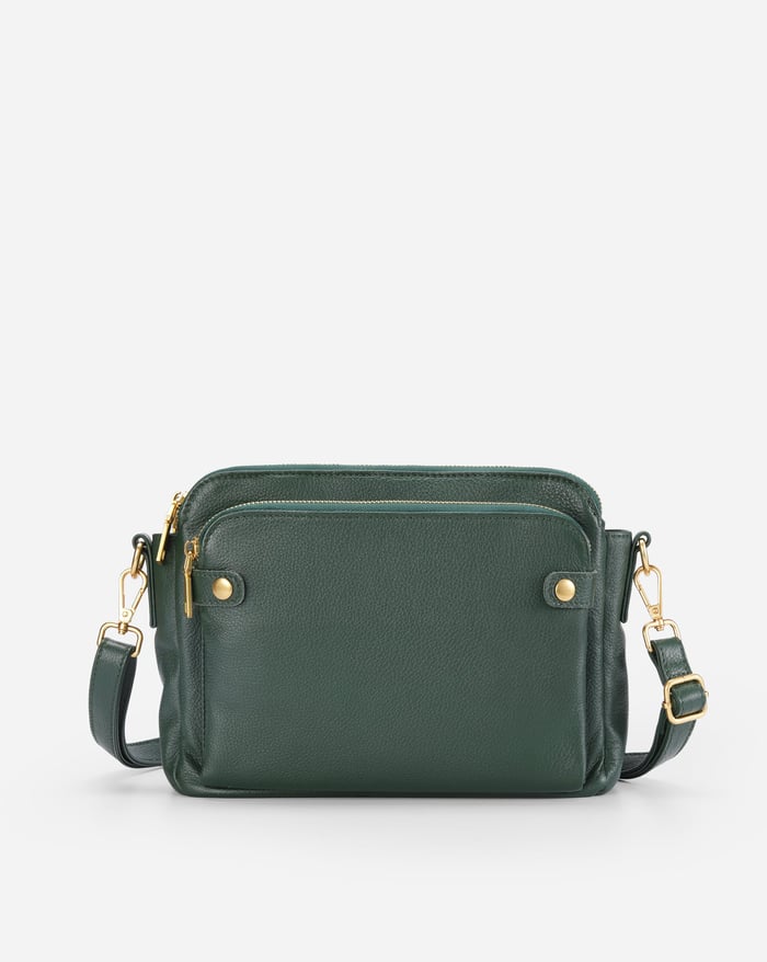 Amelia - Håndlavet crossbody-skuldertaske i vegansk læder